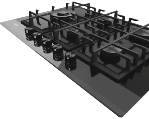 HAIER gaskookplaat met glaskeramiek, 745 x 510 mm, 5 gaspitten, HAVG7WL4HB