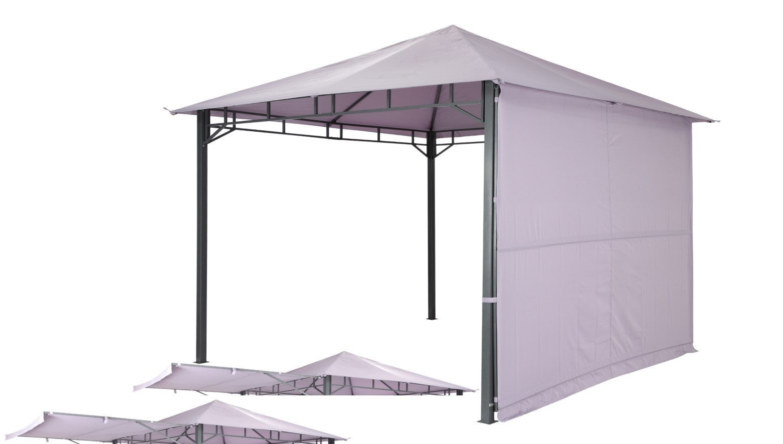 Pavillon LEHUA - lavendel - 3 Dächer - 300x300 cm