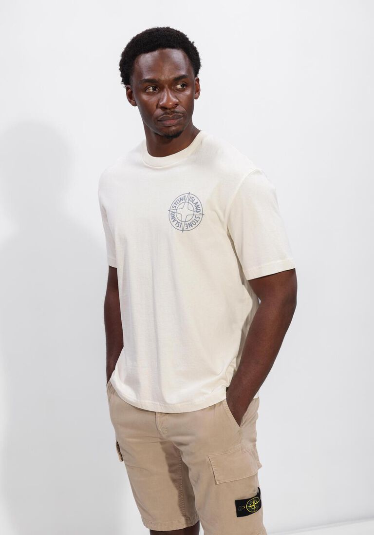 ecru stone island t-shirt ss t-shirt s0284