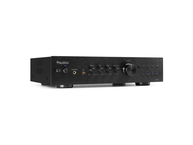 Audizio Stereo-Verstärker AD420B Schwarz Vielseitiger 4-Kanal-Verstärker mit grosser Funktionalität