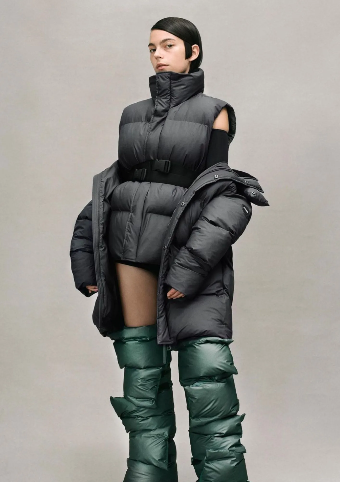 Doudoune courte sans manche coupe boxy Rains
