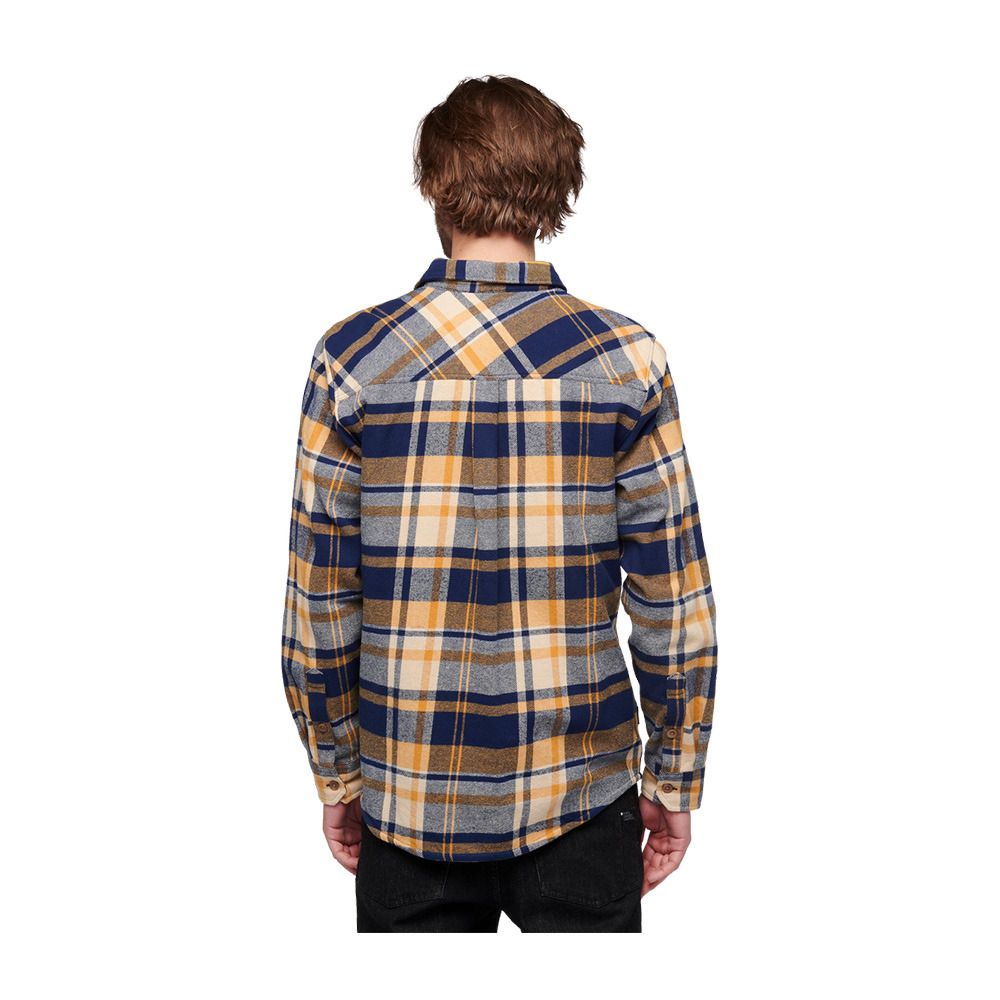 Black Diamond PROJECT FLANNEL - Surchemise Homme indigo/gold plaid
