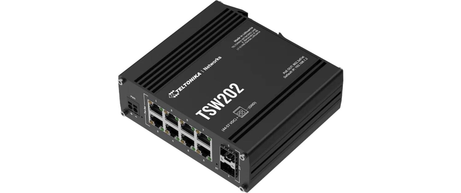 Rail PoE+ Switch TSW202 10 Port<br>Industrial Managed PoE+ Switch