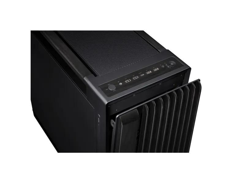 ASUS ProArt PA602 - Wood Edition - mid tower - udvidet ATX - ingen strømforsyning - sort - USB/Lyd