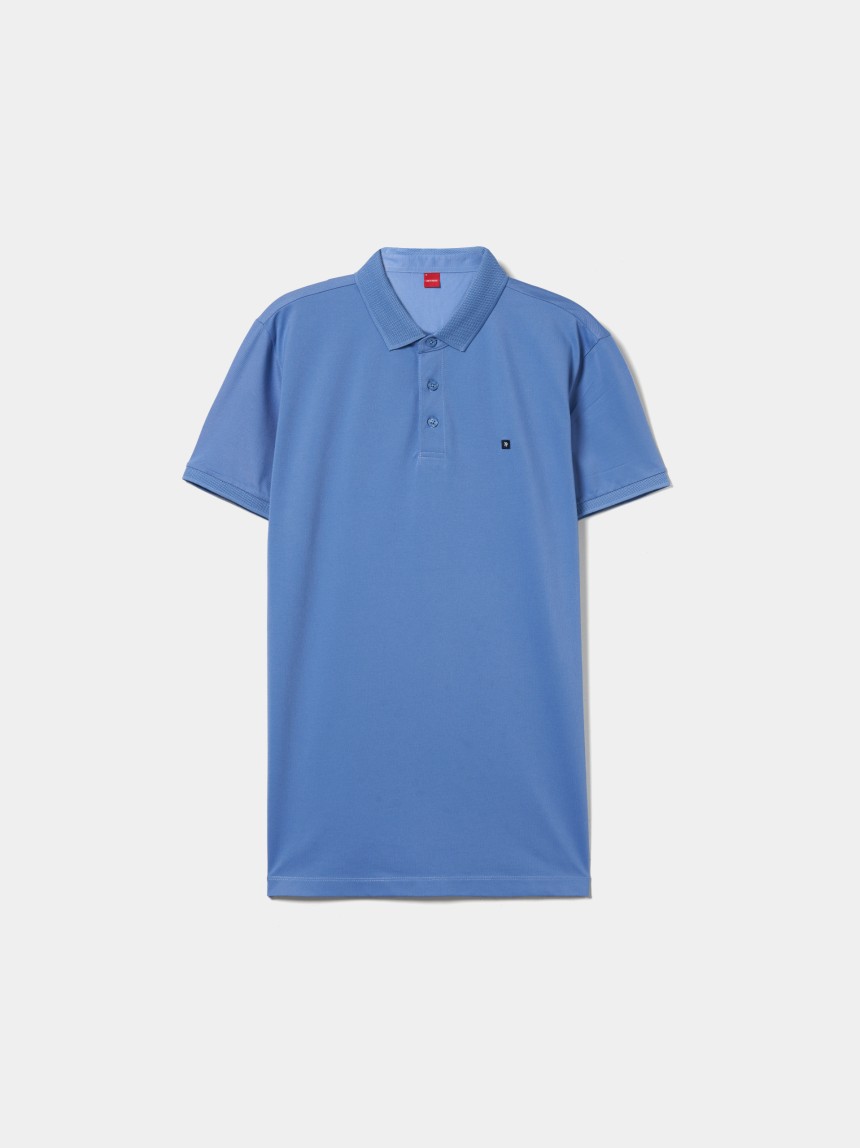 Polo regular fit manga curta