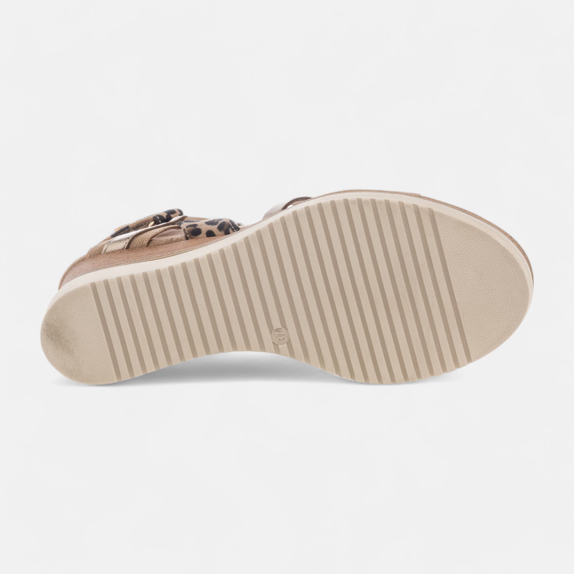 Sandales à talon Femme en cuir beige