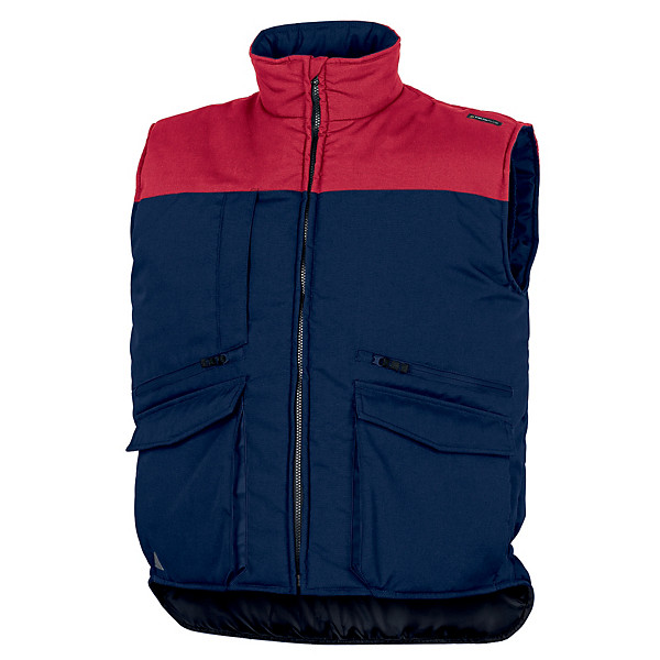 Gilets multipoches marine et rouge, Delta Plus, taille XXL.