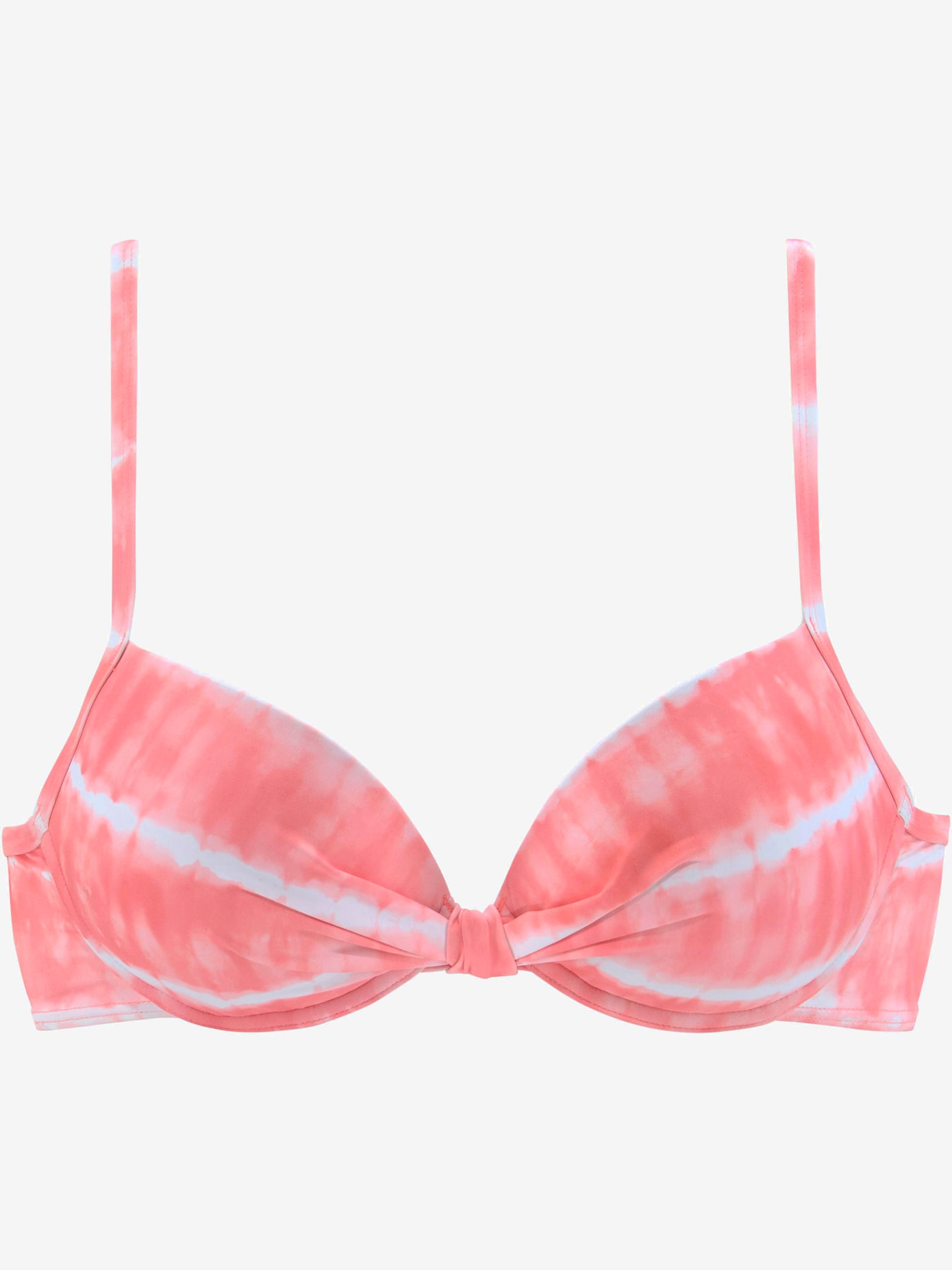 Haut de maillot de bain à armatures imprimé, effet de couleur différent pour chaque pièce