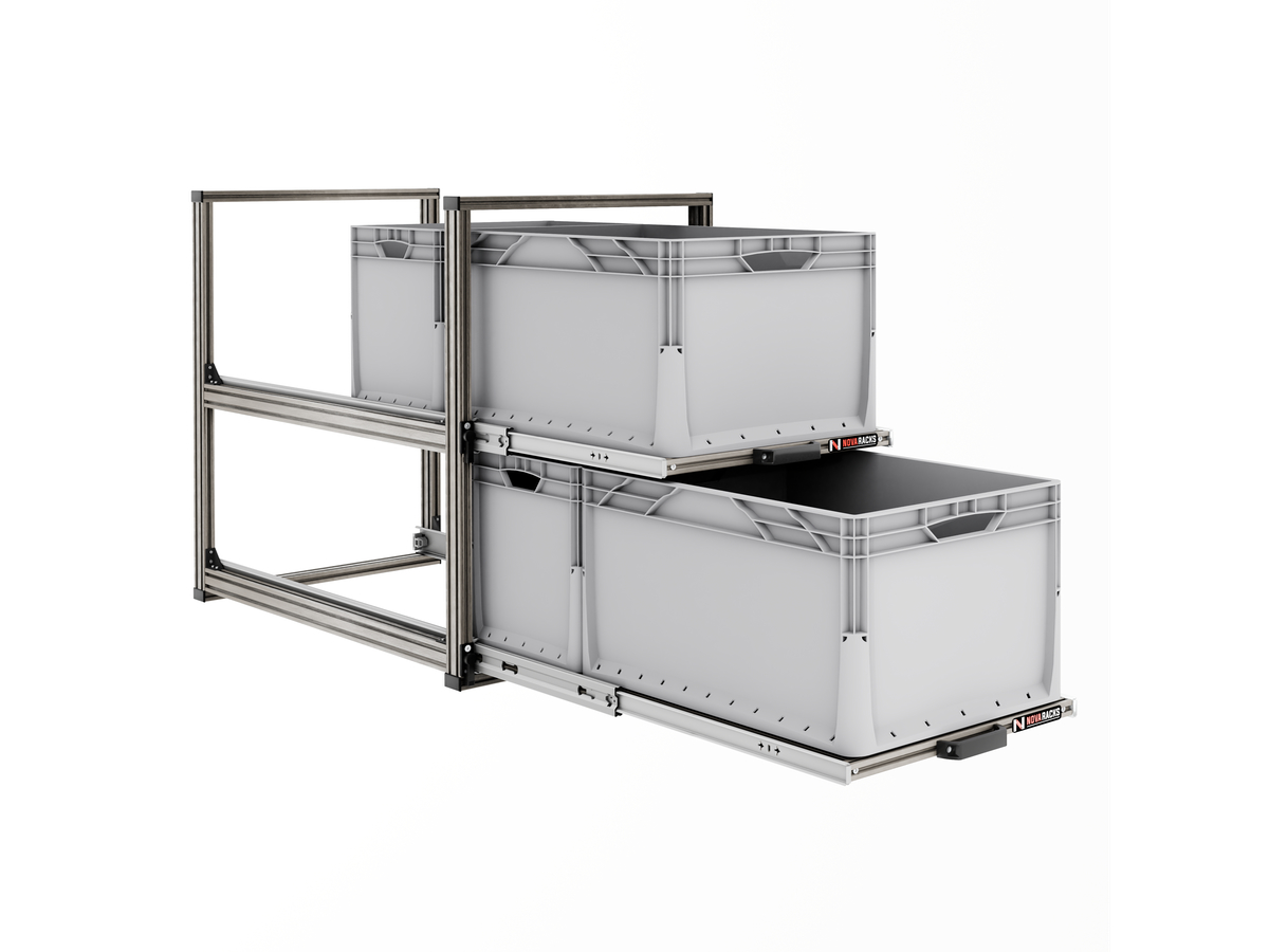 Nova Racks Serie V 2 Levels schuifopbergsysteem - 40x90x75 cm