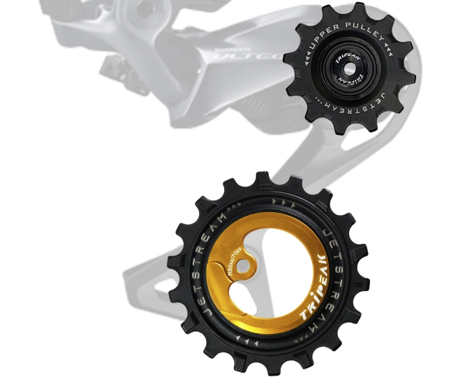 Tripeak Oversized pulleyhjul Jetstream pro keramiske lejer Shimano R70XX, R80XX 12T/18T sort