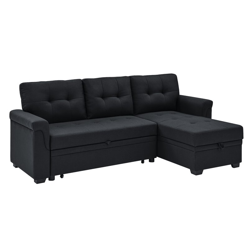 Gunnar 86&prime;&prime; Wide Reversible Sleeper Sofa & Chaise