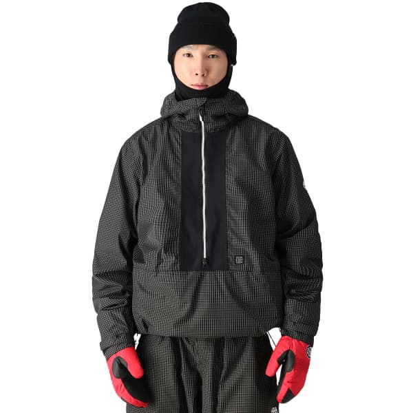 Veste snowboard 686 MENS GHOST 2.5L ANORAK BLACK GRID COLORBLOCK