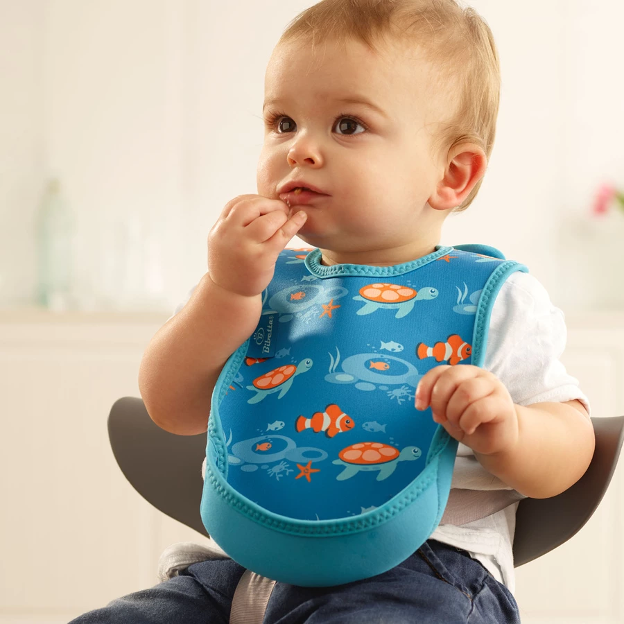 Bibetta Neopren-Lätzchen UltraBib® Tropischer Fisch  Türkis, 2 Stück