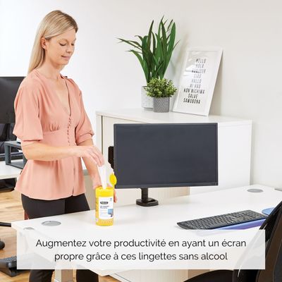 Fellowes - boîte de 100 lingettes nettoyantes pour écran