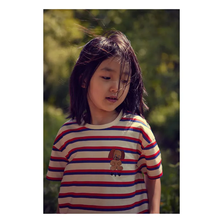 Wander & Wonder T-Shirt Rayure Coton Bio | Rouge