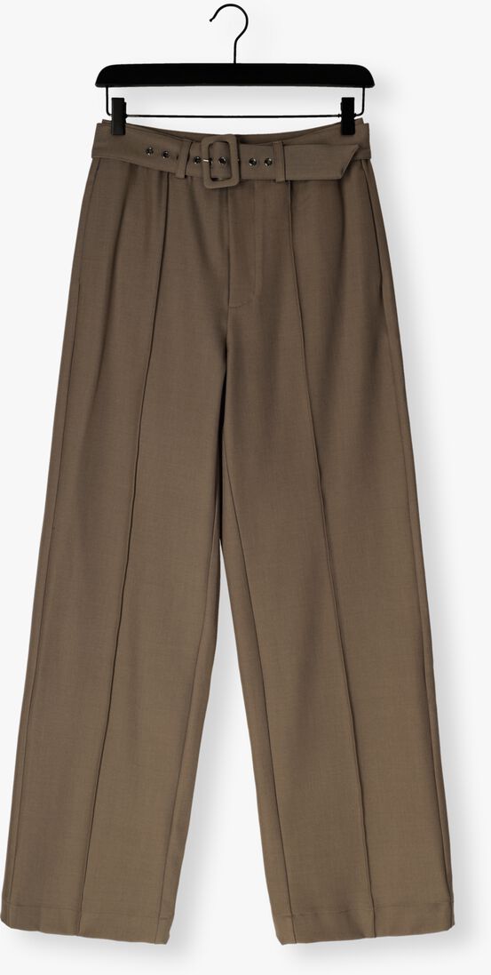 olijf co'couture wijde broek luna belt crease pant