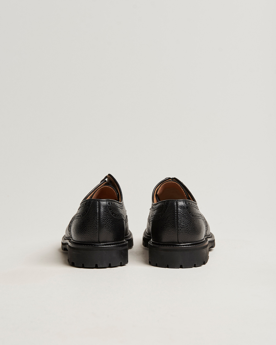 Crockett & Jones Pembroke Derbys Scotch Grain Vibram Black Calf