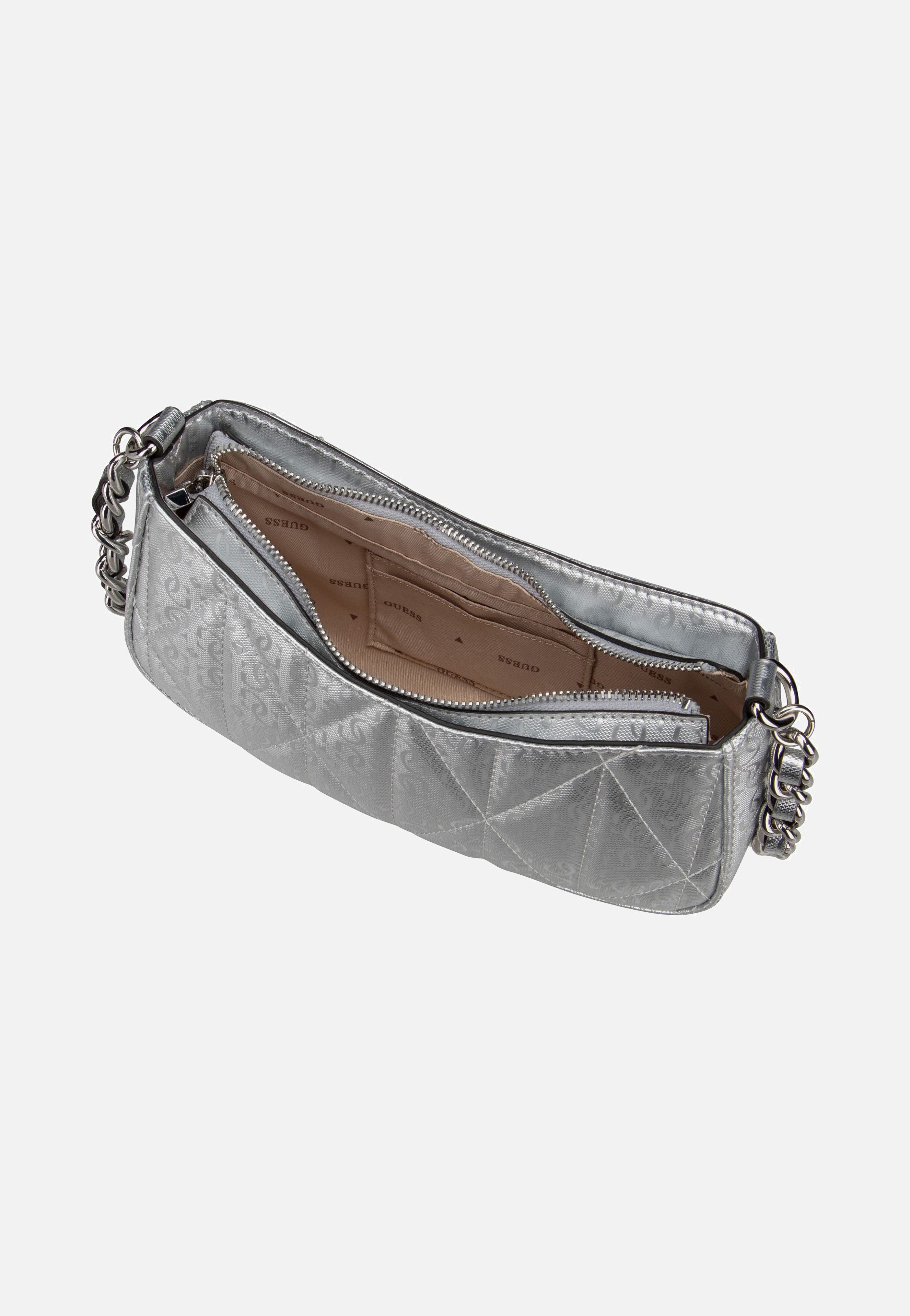 Aldina Top Zip SHB 63170 Silver - Abendtasche