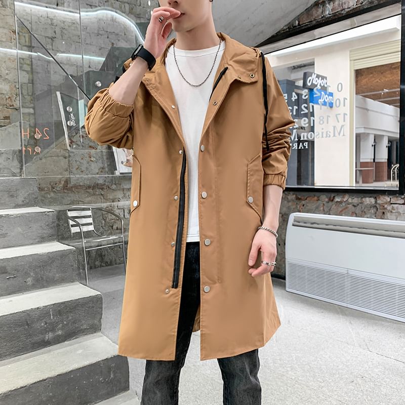 Bay Go Mall - Trenchcoat met capuchon en ritssluiting