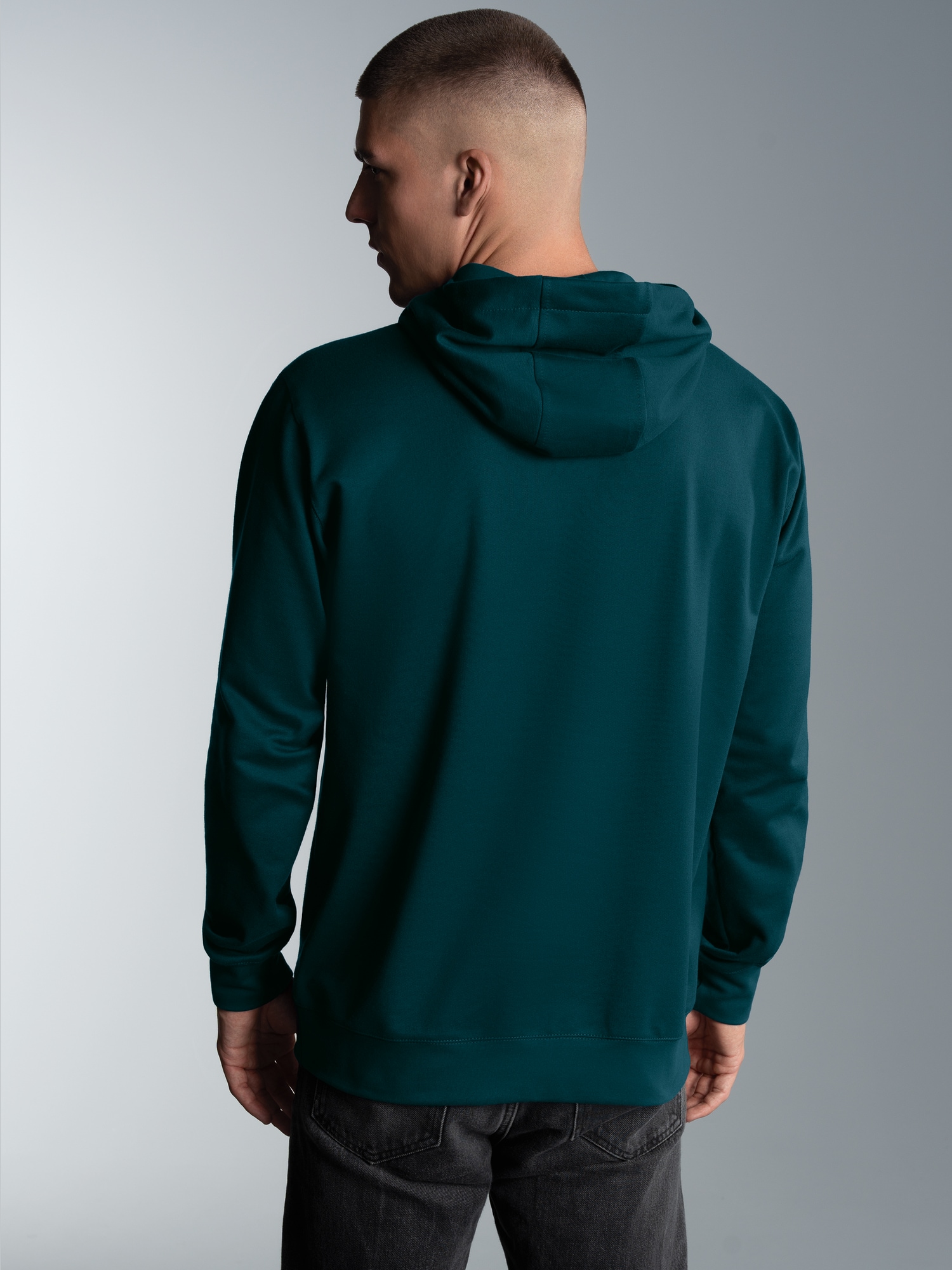 Kapuzenpullover mit großem 3D-Motiv Saphir