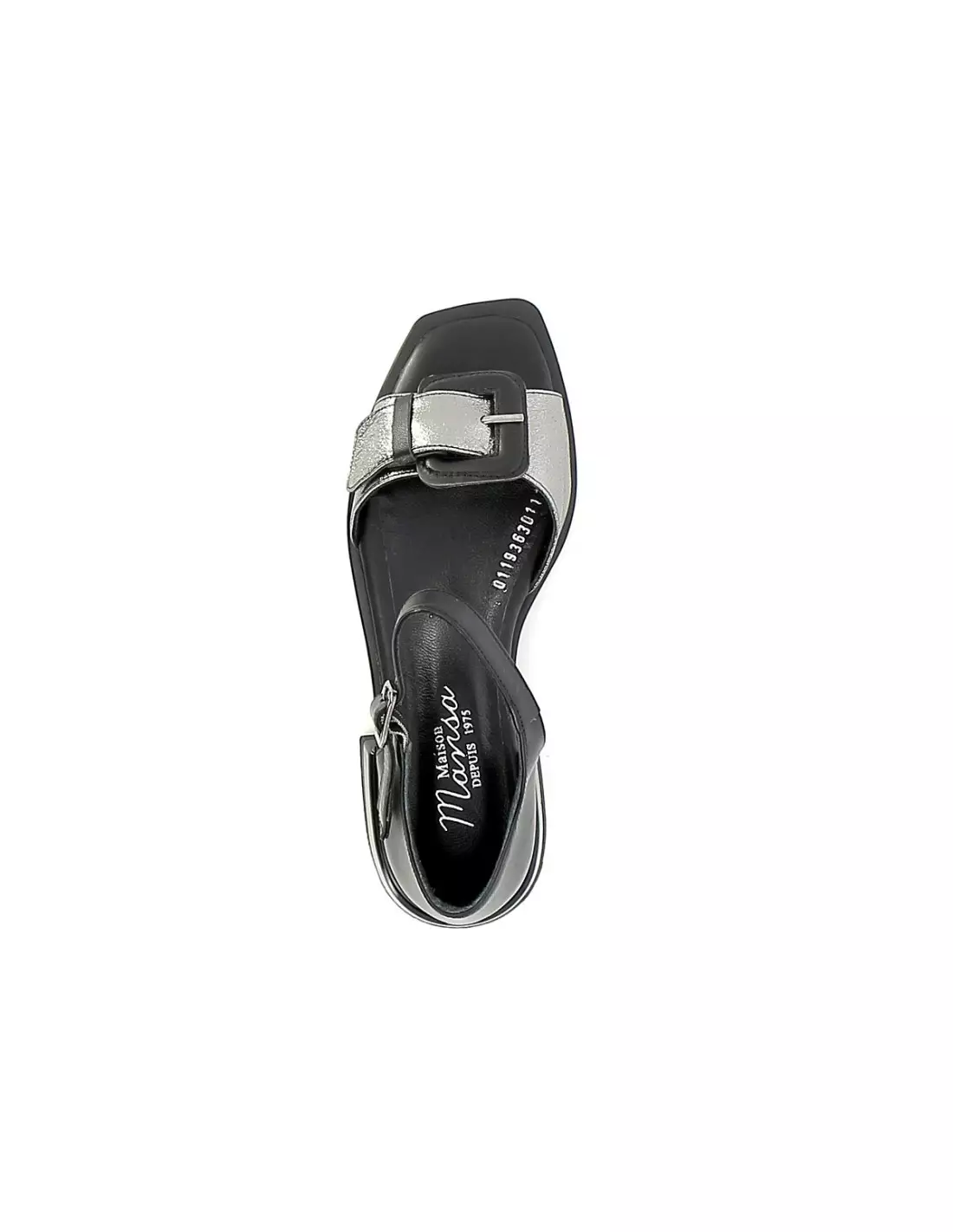 MAISON MANSA 011 9364 - Sandales & nu-pieds Argentnoir