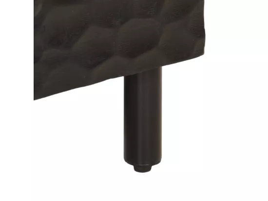 Prolenta Premium - Table de chevet noir 40x33x46 cm bois de manguier solide