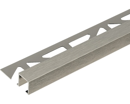 Dural Squareline DPSA 1063 vierkant eindprofiel, 10 mm dik, 250 cm lang, aluminium, titanium gecoat.