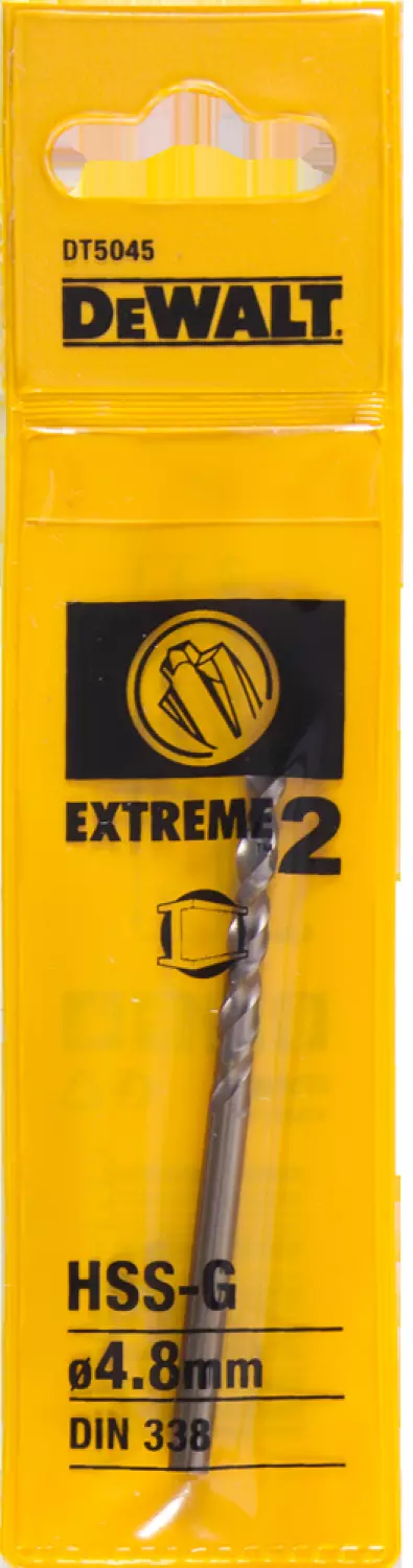 DeWALT DT5045 HSS-G metaalboor EXTREME 2™ - 4.8x86mm