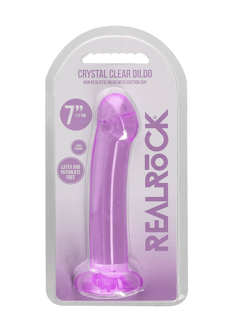 RealRock niet-realistische dildo met zuignap - 17 cm - paars