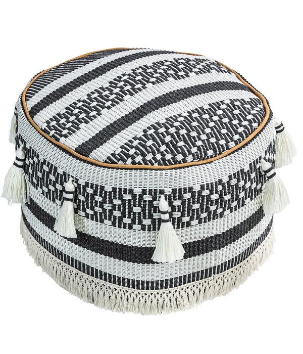 Dehner Pouf Livia, ca. Ø35/H20 cm