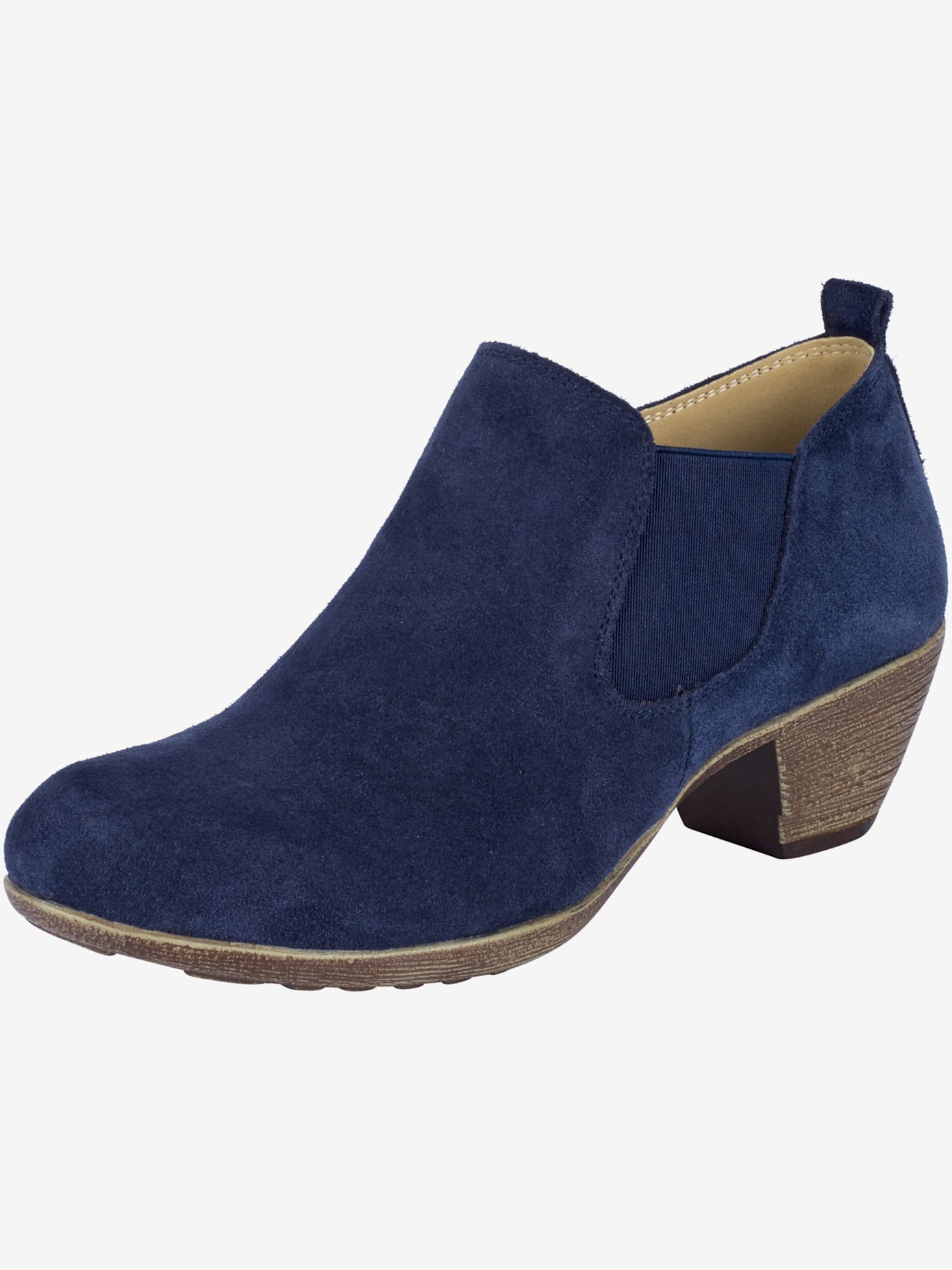 Bottines cuir velours de vache.