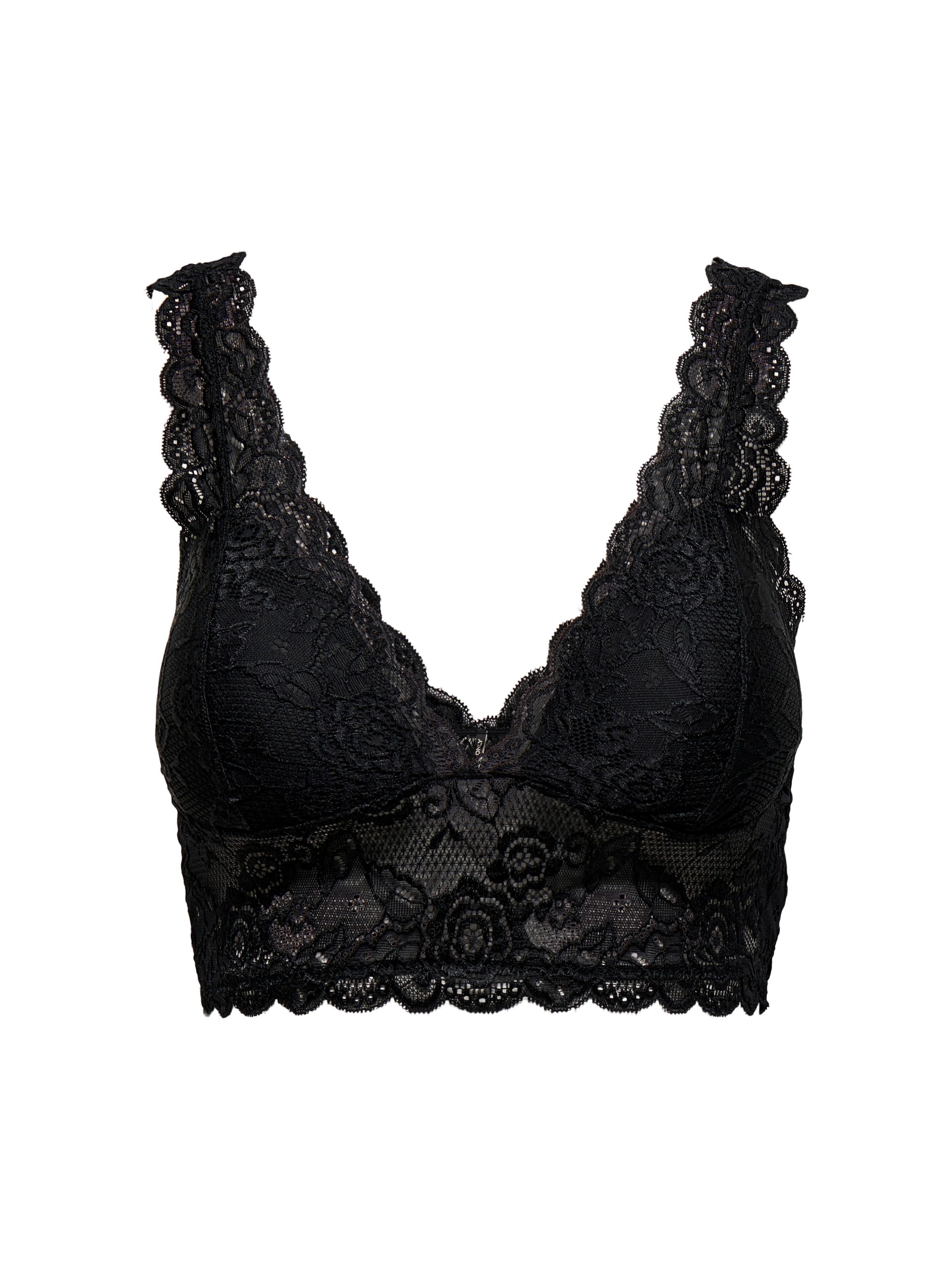 ONLY Spitzentop »ONLCHLOE – Spitzen-Bra mit gepolsterten Cups und Stretch«, regular fit, feminin, Spitze, Kunstfaser, V-Ausschnitt