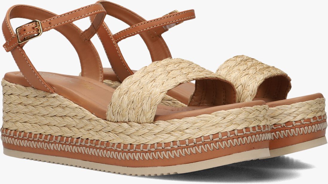 bruine unisa sandalen met hak kebec