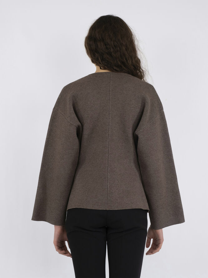 Neo Noir Linda Knit Blouse Mocca