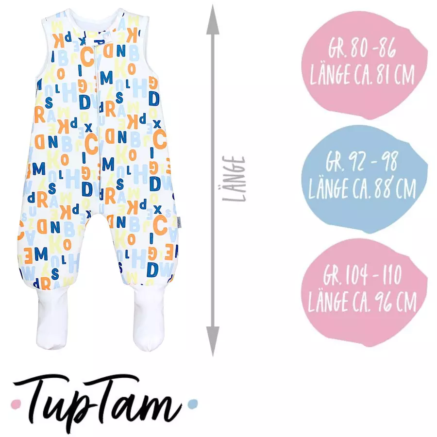 TupTam Baby Winter Schlafsack mit Beinen und Füßen blauorange