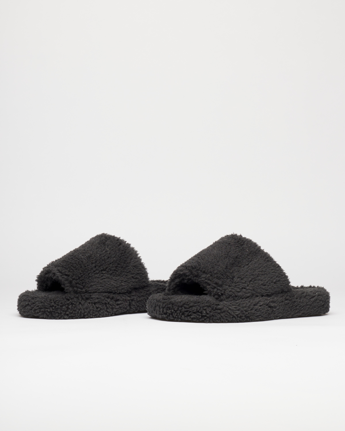Bumpro Soft Teddy Slippers Black