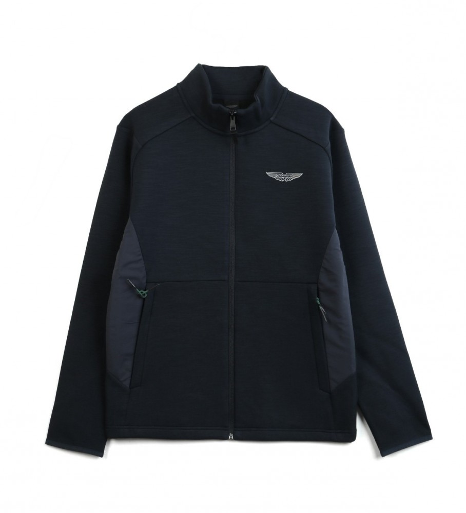 Jaqueta casual Hackett estilo neoprene azul marinho