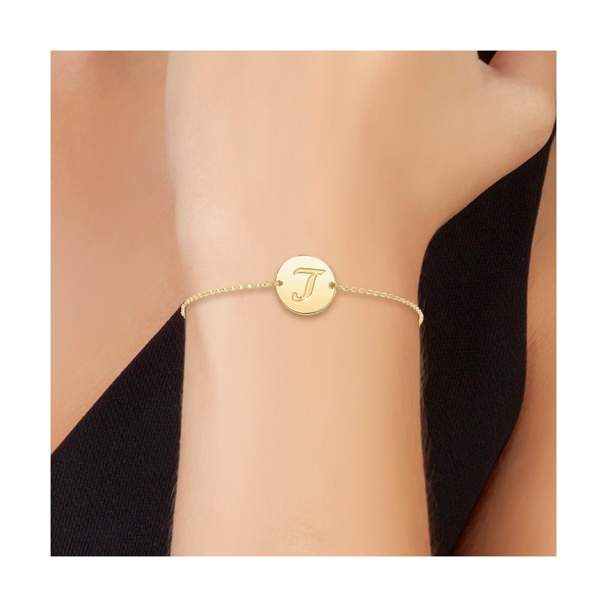 Bracelet lettre L en acier inoxydable par SC Bohème
