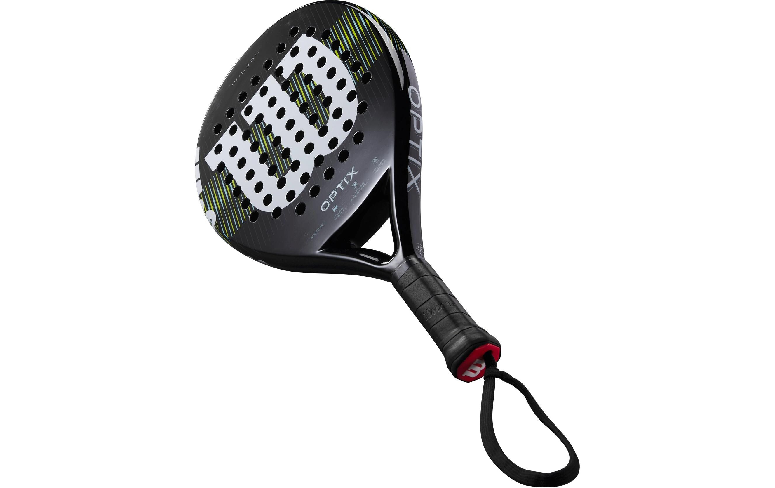 Padelracket Optix V1 SchwarzPadelschläger mit Carbon Rahmen