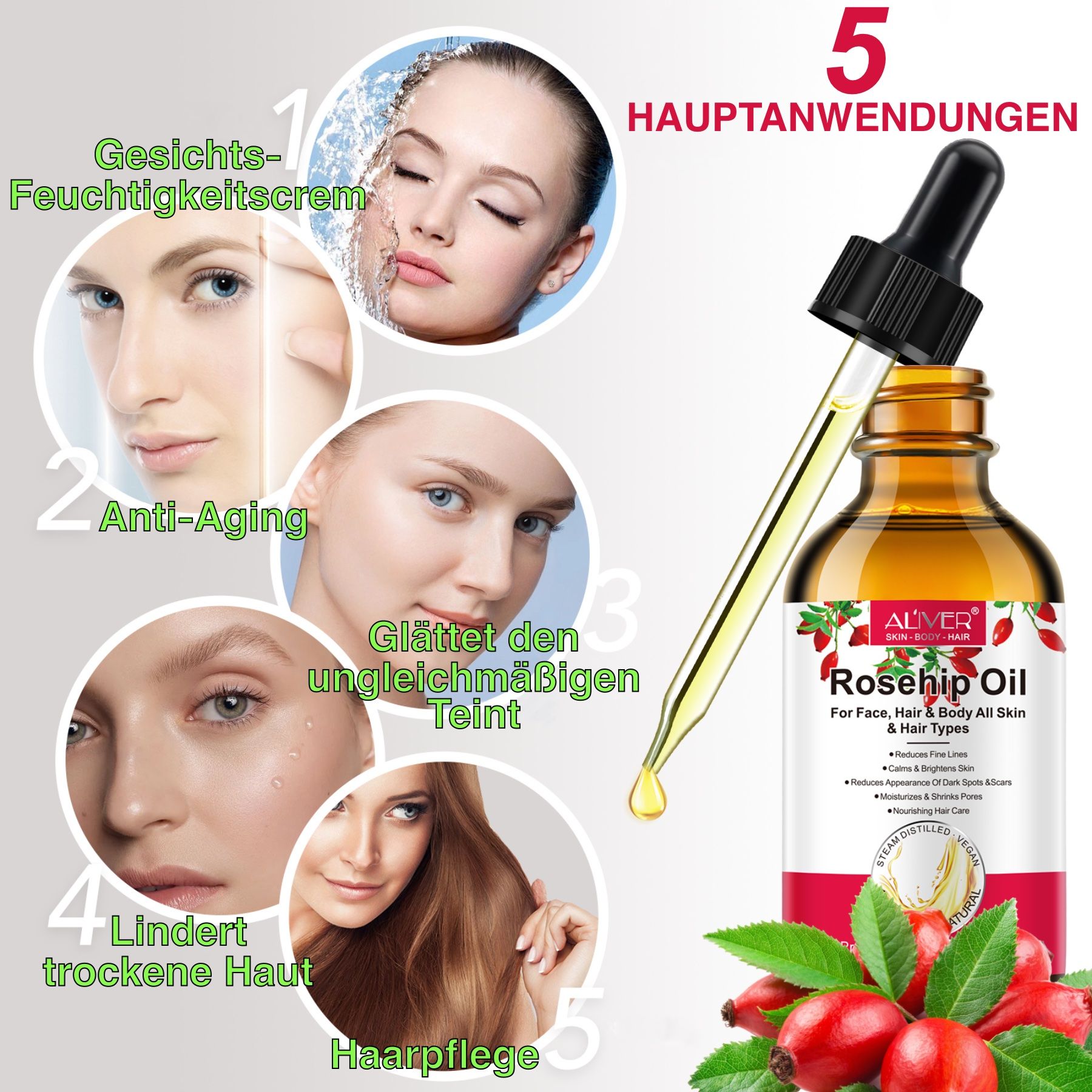 ALIVER Hagebutten Haaröl