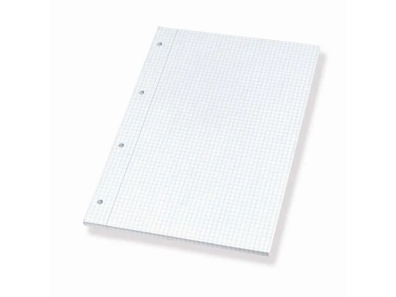Blok A4 Bantex standard, kvadreret, hullet - (5 stk.)