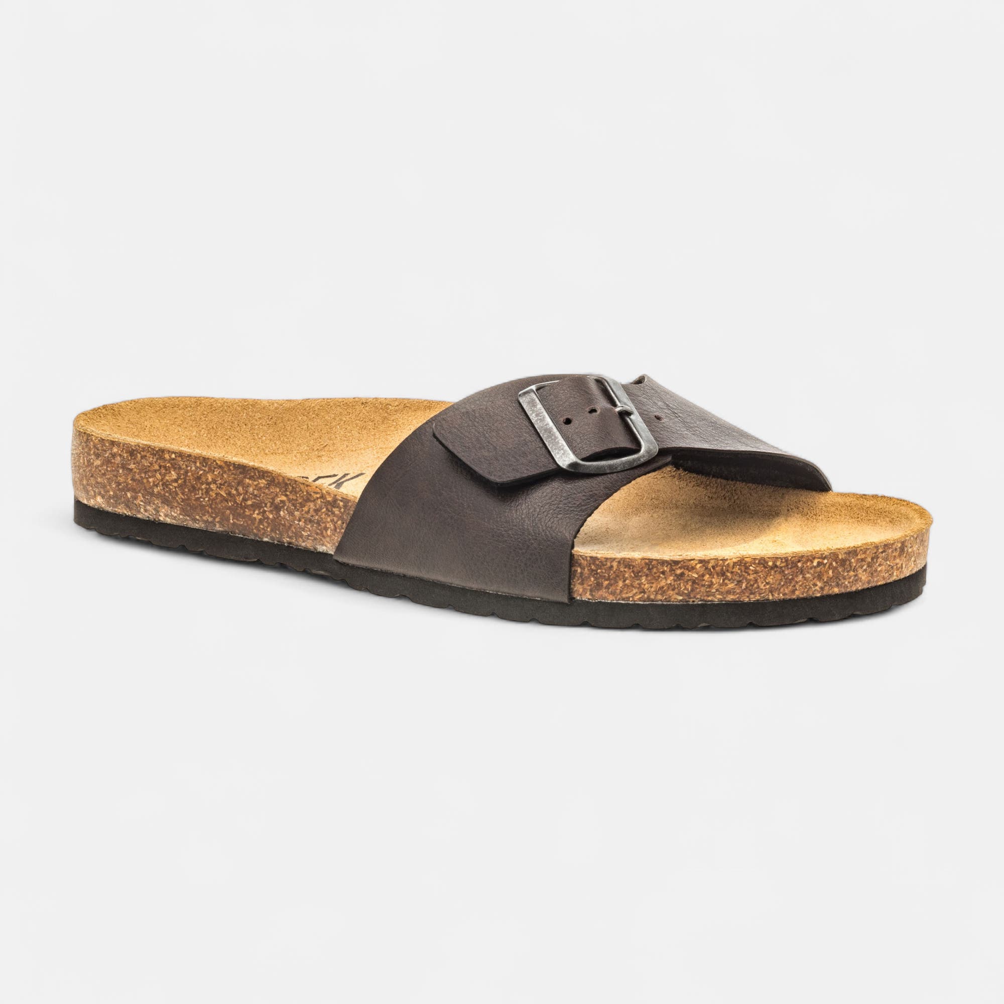Mules semelle liège Homme marron