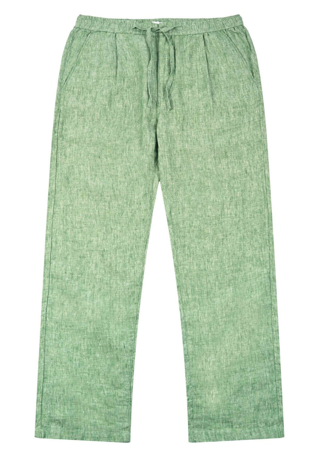 Knowledge Cotton Apparel Leinenhose Fig Loose Linen Pants Shale Green