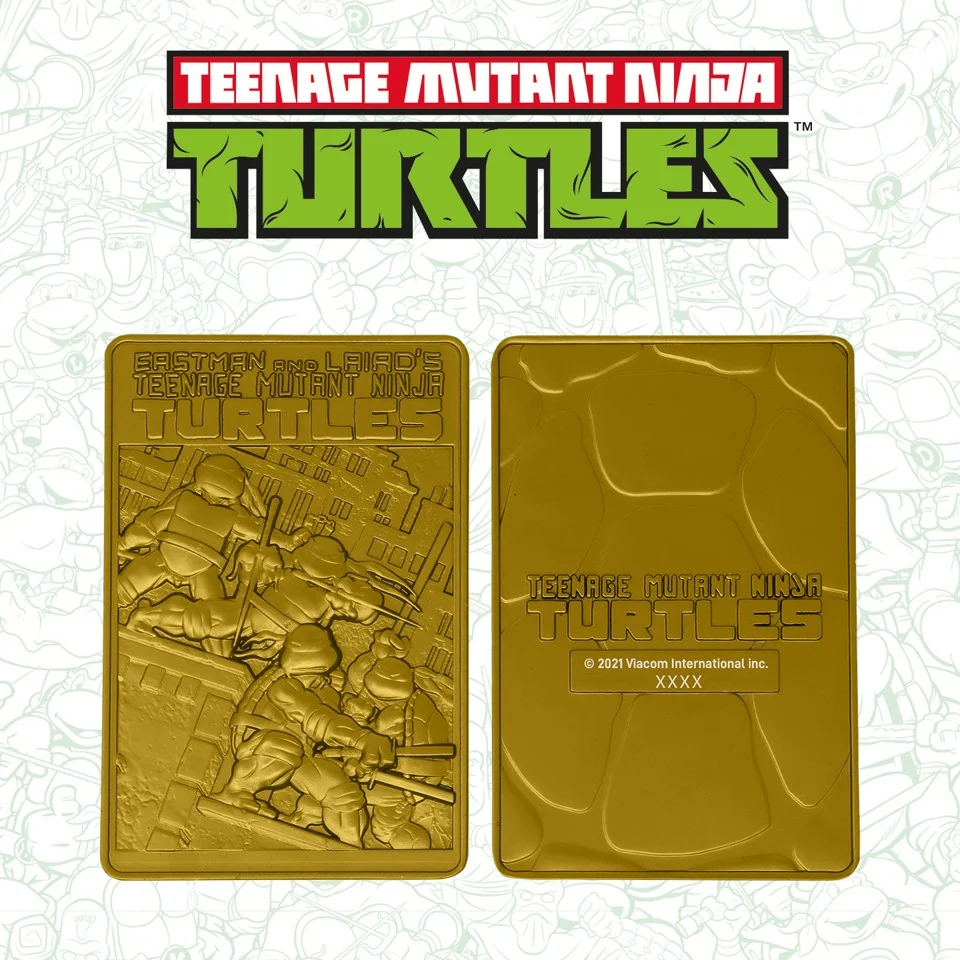 Teenage Mutant Ninja Turtles Limited Edition 24k Gold Plated Comic Book Cover Ingot