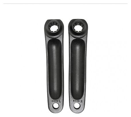 MANIVELLE DROITE   GAUCHE STRONGLIGHT MAGAN3 170mm  NOIR ISIS POUR BOSCH génération 1 -2 et 4-BROSE (DEPORT 10mm)