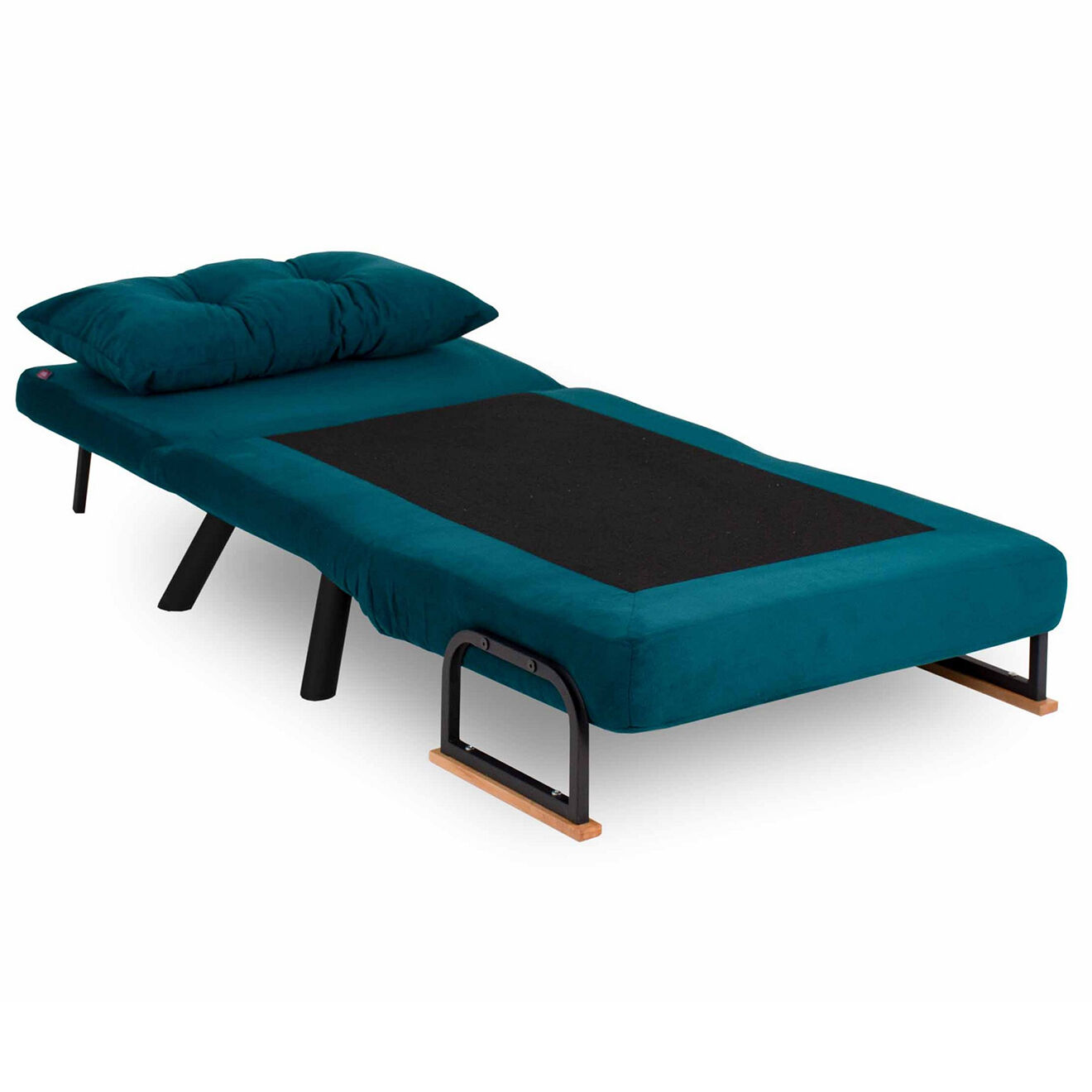 Atelier del Sofa Fauteuil convertible Sando vert pétrole - 60x50x42 cm