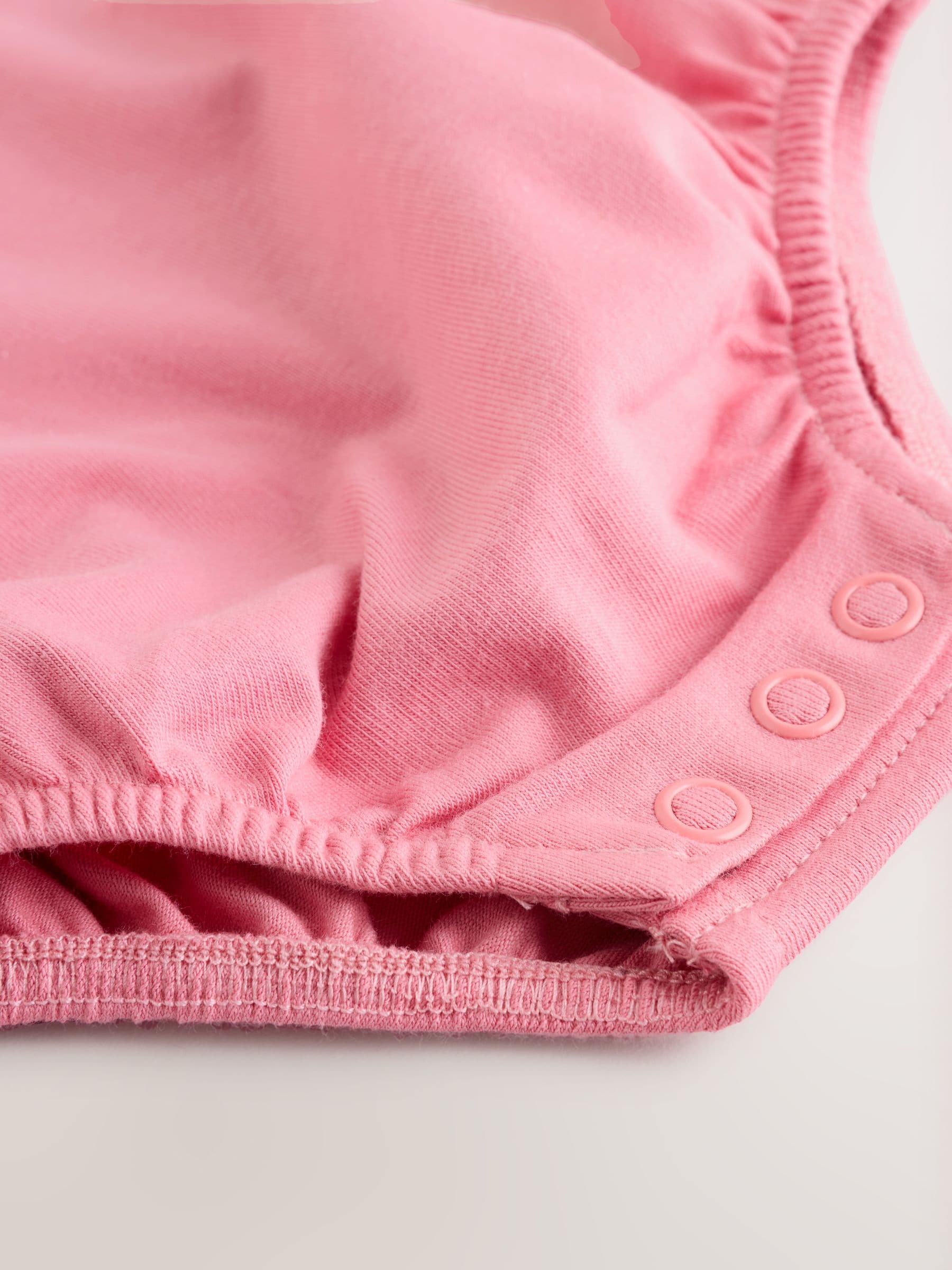 Cream / Pink Character - Babyset van tuinbroek en rompertje, tweedelig (0mnd-3jr)