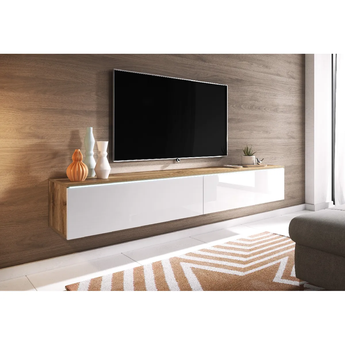 Other Brands OTHER_BRANDS Meuble TV suspendu Lowboard D 180 cm