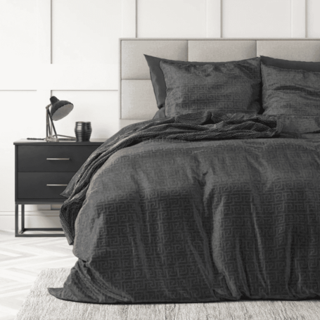 Dekbedovertrek Embossed Velvet Fashion - Zwart