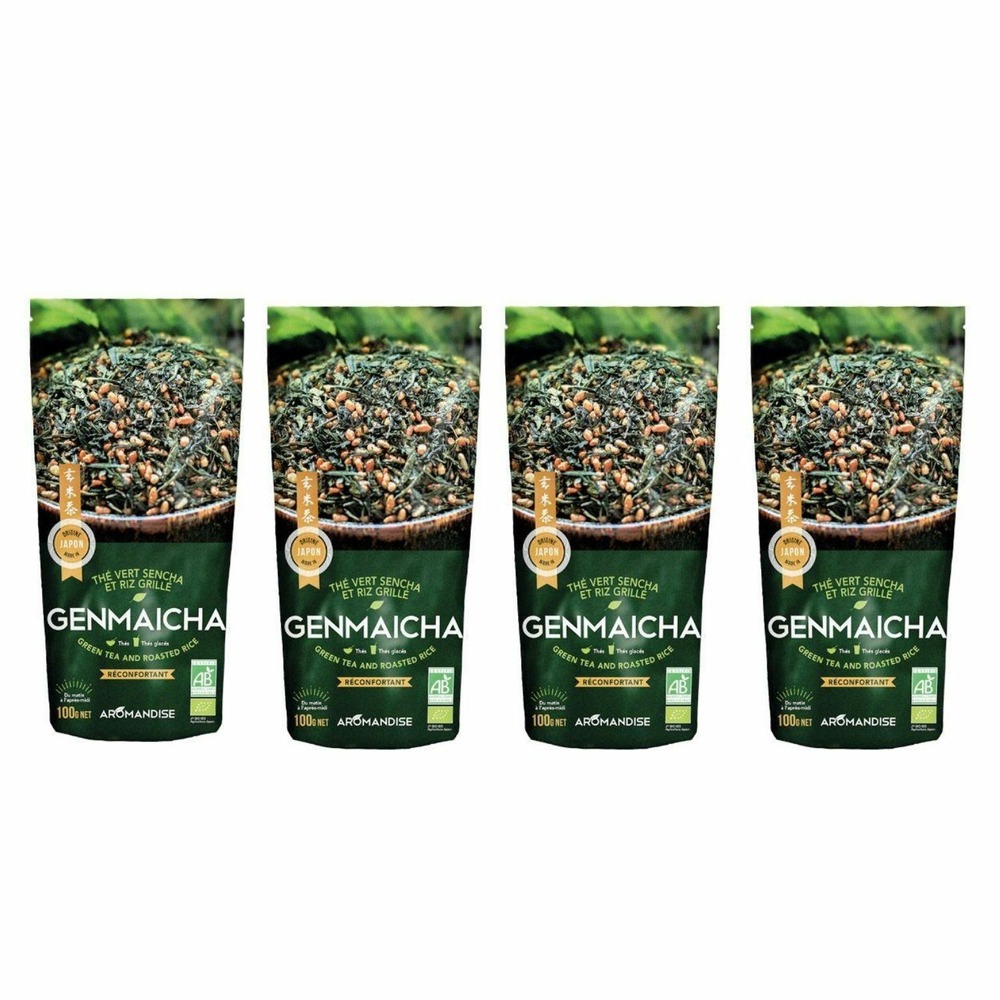 Thé vert bio japonais genmaicha - sencha & riz grillé 400 g